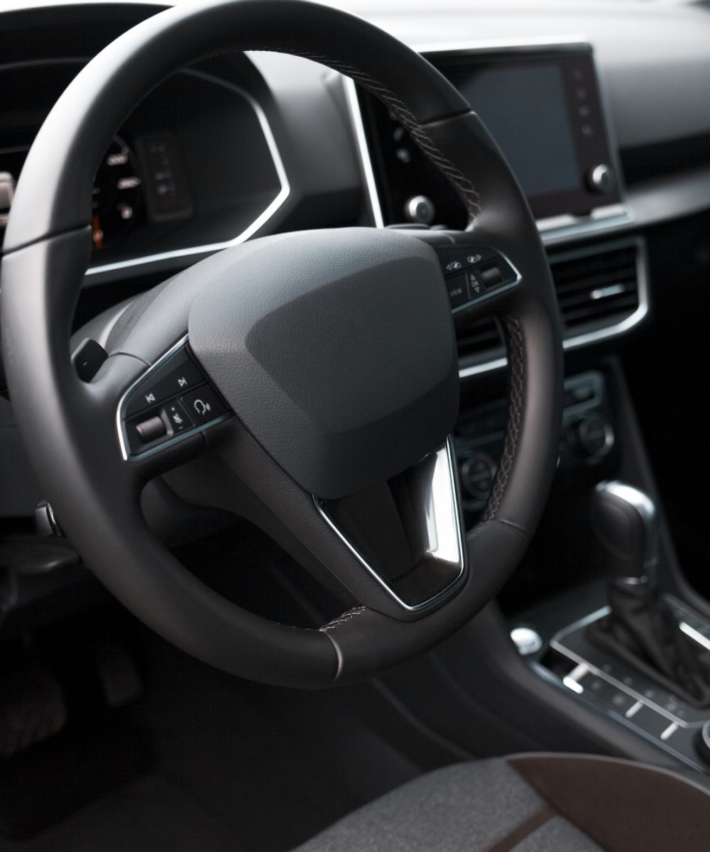 Interior of a modern car