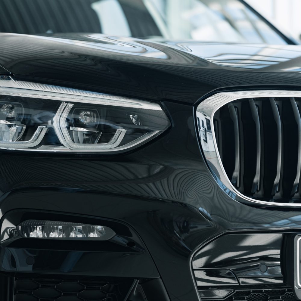 Radiator grille of a new luxury car